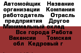 Автомойщик › Название организации ­ Компания-работодатель › Отрасль предприятия ­ Другое › Минимальный оклад ­ 15 000 - Все города Работа » Вакансии   . Томская обл.,Кедровый г.